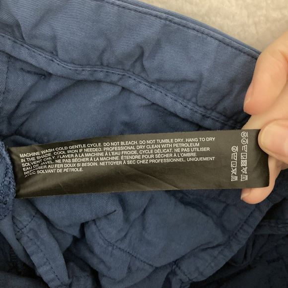 Theory Shorts Mens 28 Blue Zaine Flat Front Performance Chino Golf Casual - Picture 6 of 7